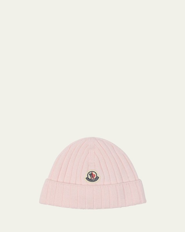Girl's Rib-Knit Wool Beanie with Earflaps